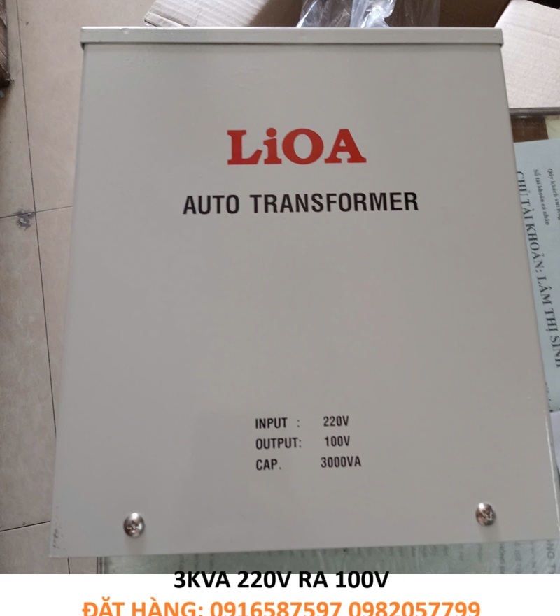 biên áp lioa dn030-doi nguon lioa 3kg 3kw 3 cân 220v ra 110v 100v 120v
